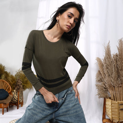 Contrast Striped Top