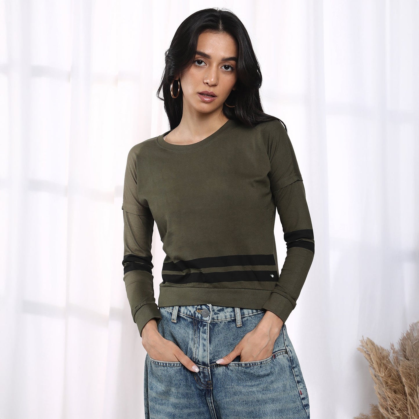 Contrast Striped Top