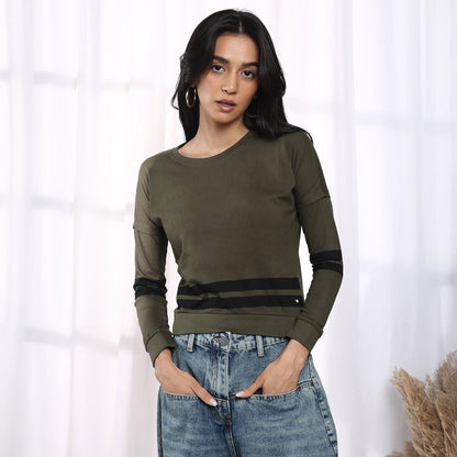 Contrast Striped Top