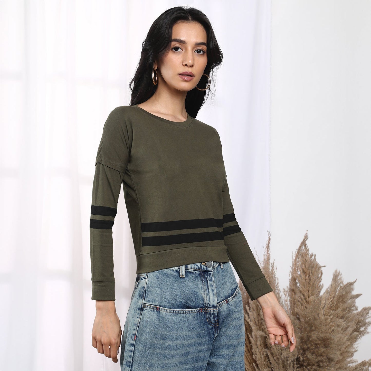 Contrast Striped Top