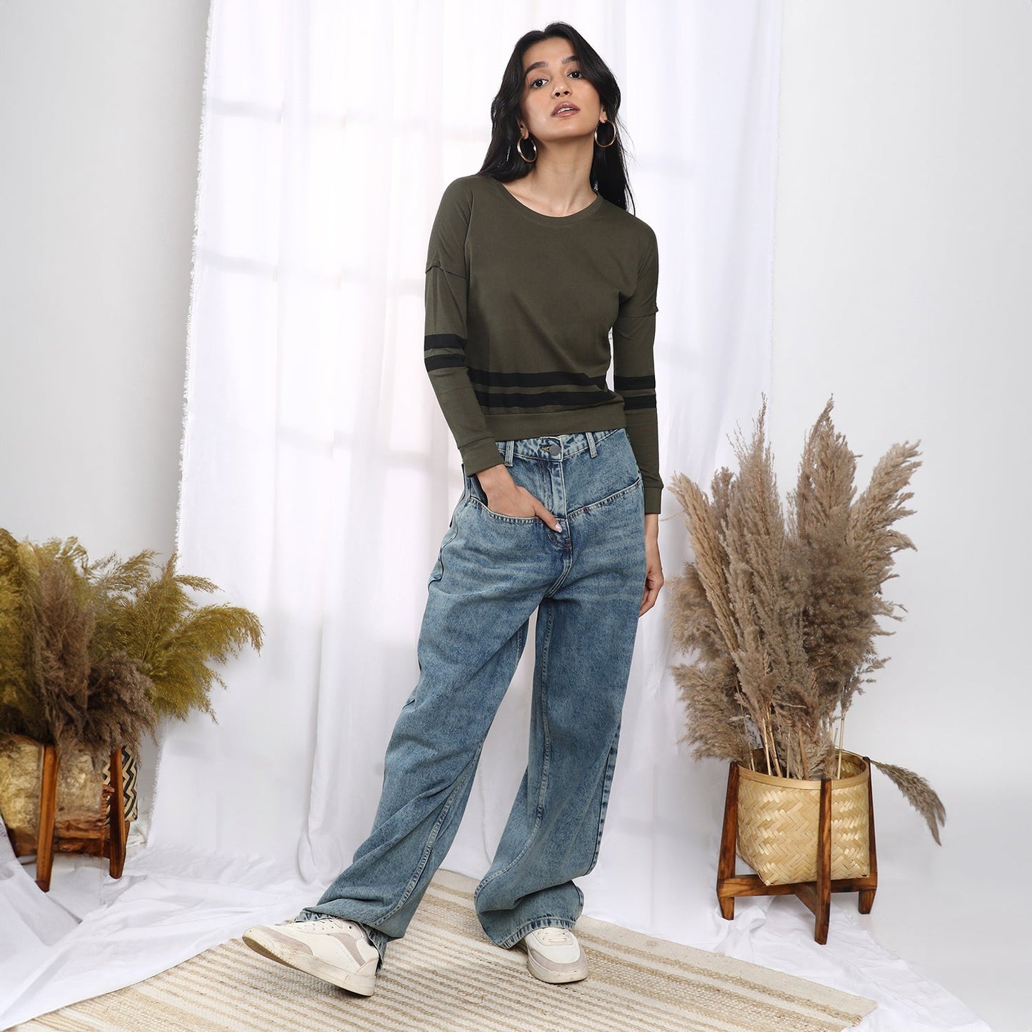 Contrast Striped Top