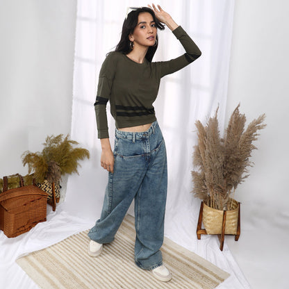 Contrast Striped Top