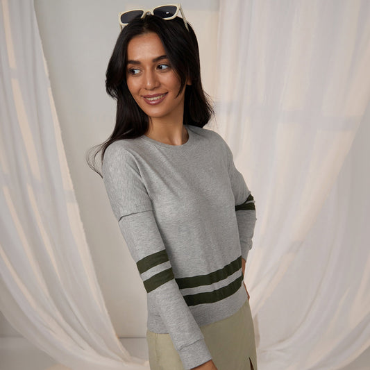 Heathered Striped Top
