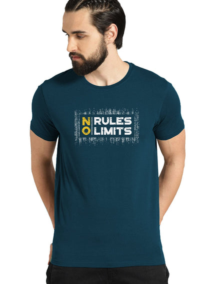 ADRO No Rules No Limits Mens Printed T-Shirt - ADRO Fashion