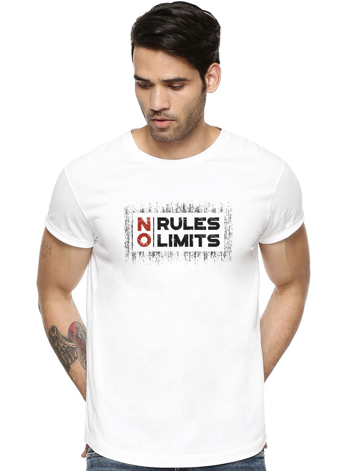 ADRO No Rules No Limits Mens Printed T-Shirt - ADRO Fashion