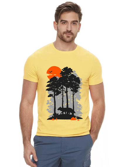 Adro Mens Sun Printed Cotton T-Shirt - ADRO Fashion