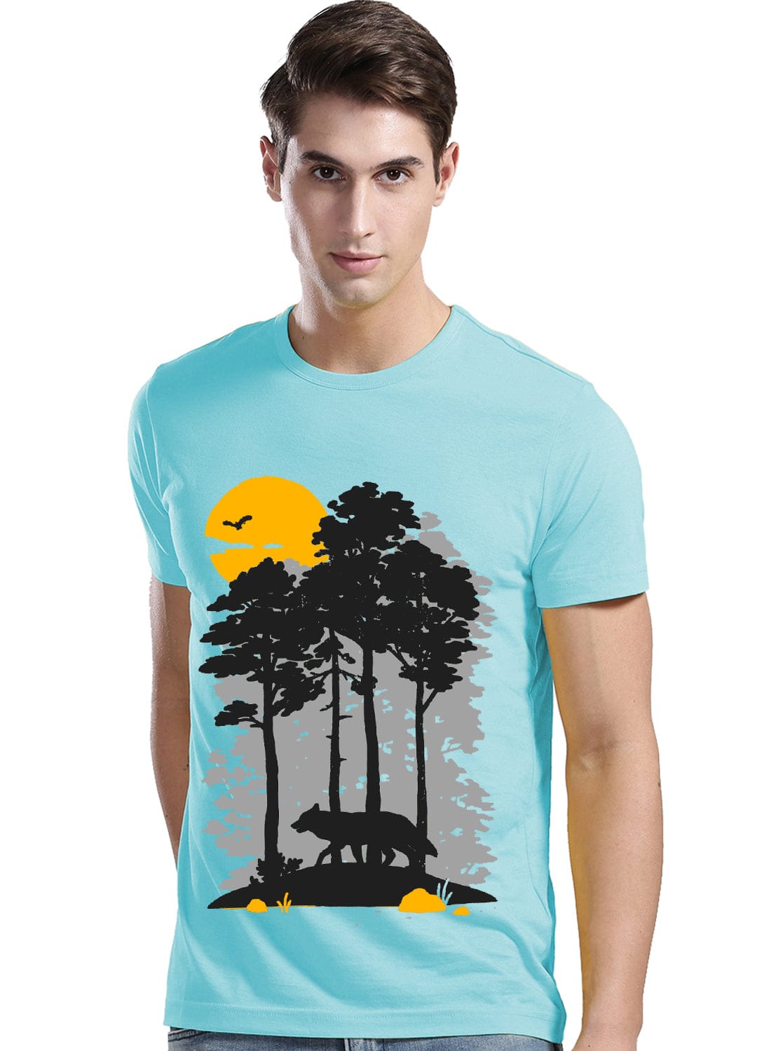 Adro Mens Sun Printed Cotton T-Shirt - ADRO Fashion