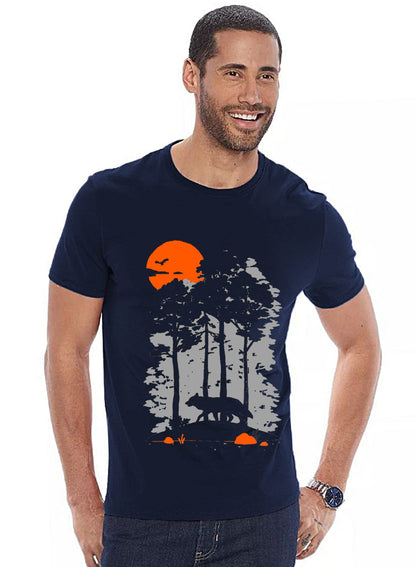 Adro Mens Sun Printed Cotton T-Shirt - ADRO Fashion