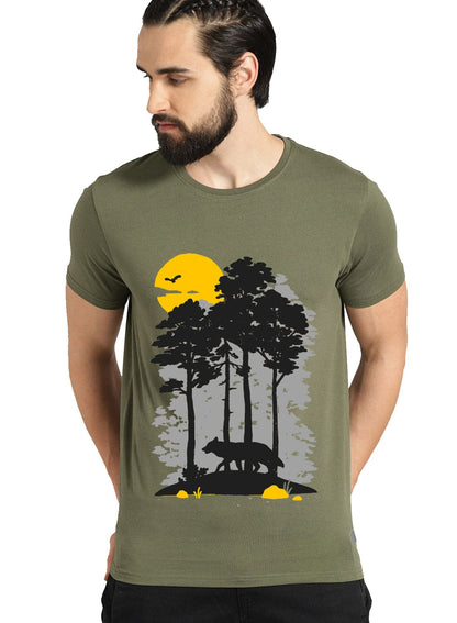 Adro Mens Sun Printed Cotton T-Shirt - ADRO Fashion