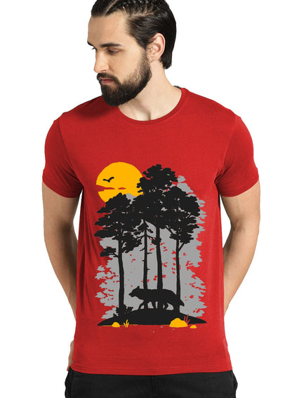 Adro Mens Sun Printed Cotton T-Shirt - ADRO Fashion