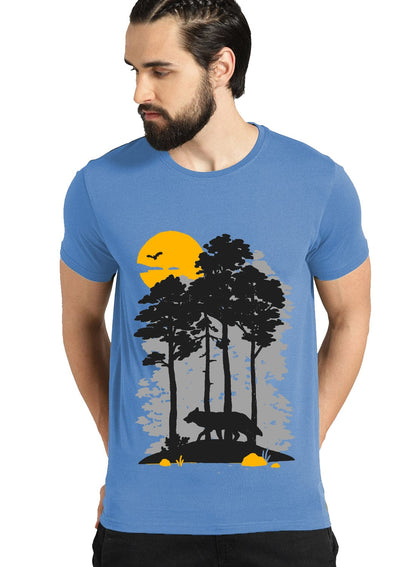 Adro Mens Sun Printed Cotton T-Shirt - ADRO Fashion