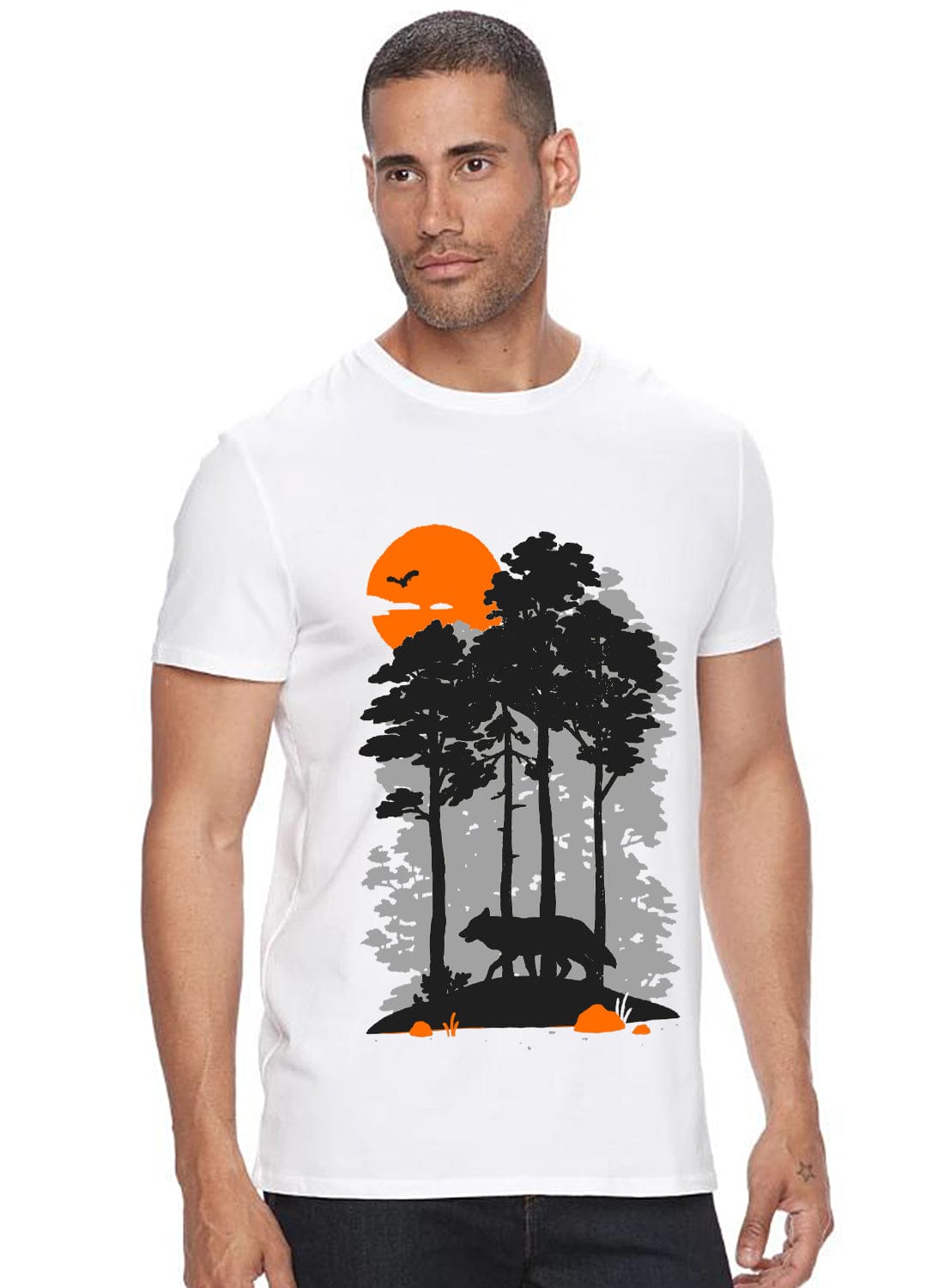 Adro Mens Sun Printed Cotton T-Shirt - ADRO Fashion