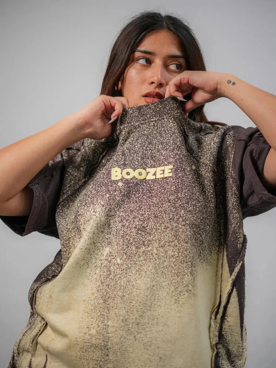 Desert Burn Brown Oversized T-Shirt Boozee