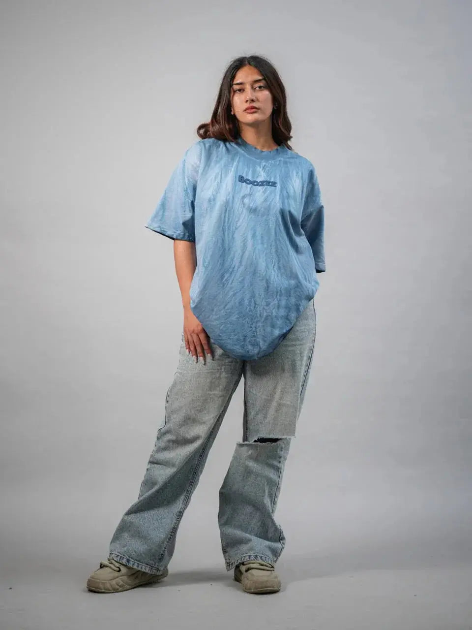 Unisex Blue Ice Dyed T-Shirt Boozee