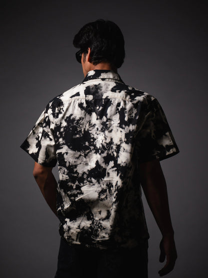 Black Nightflash Cotton Casual Shirt