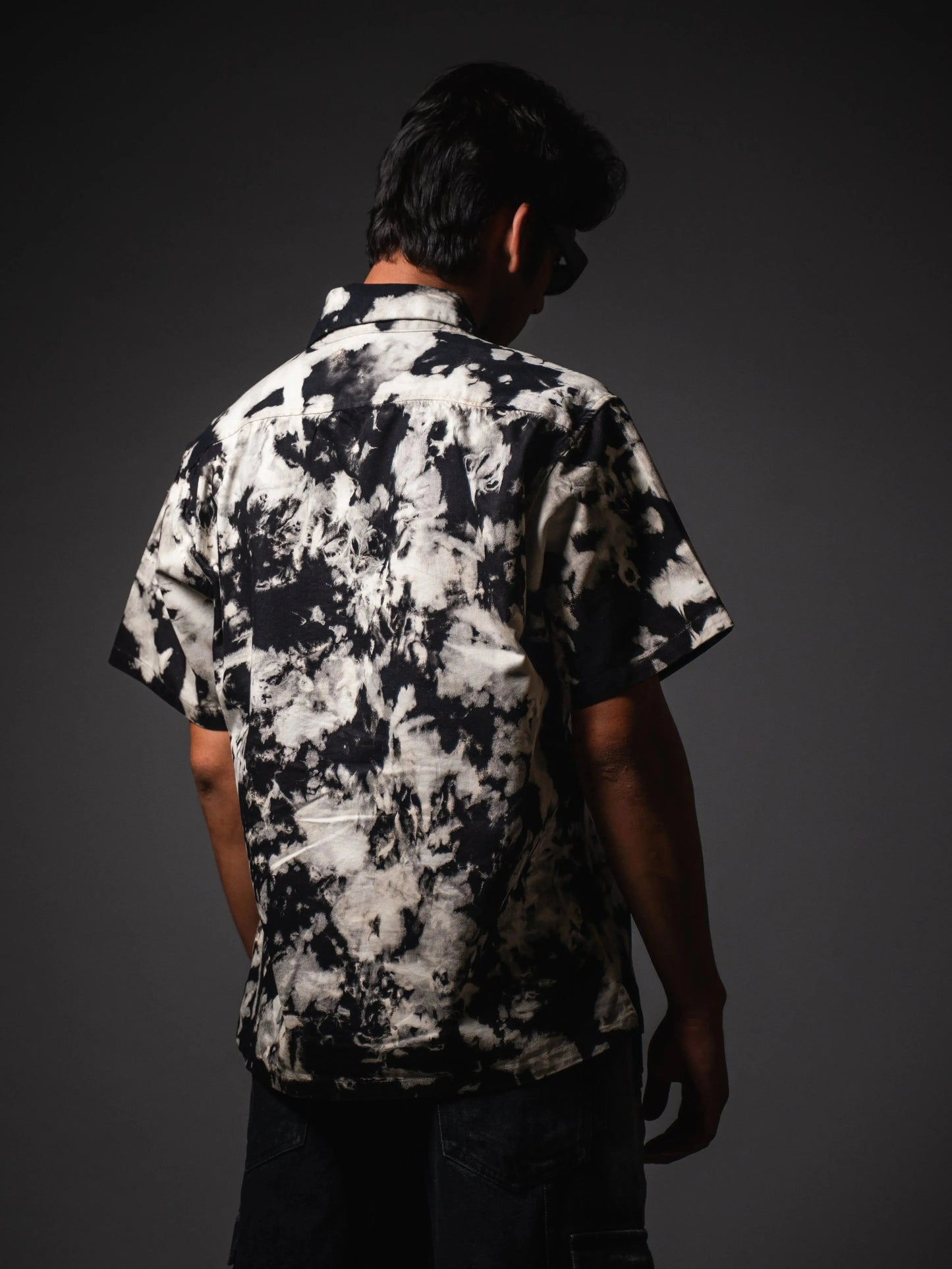 Black Nightflash Cotton Casual Shirt Boozee