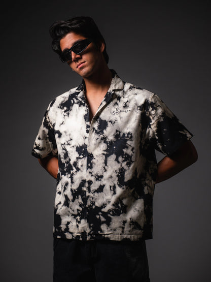 Black Nightflash Cotton Casual Shirt