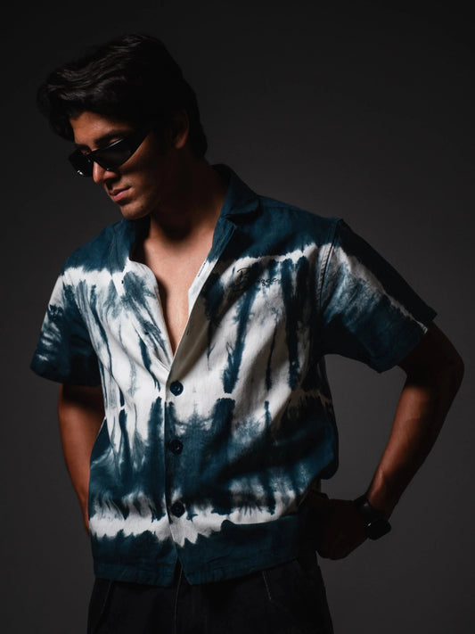 Green Inkwave Casual Shirt Boozee