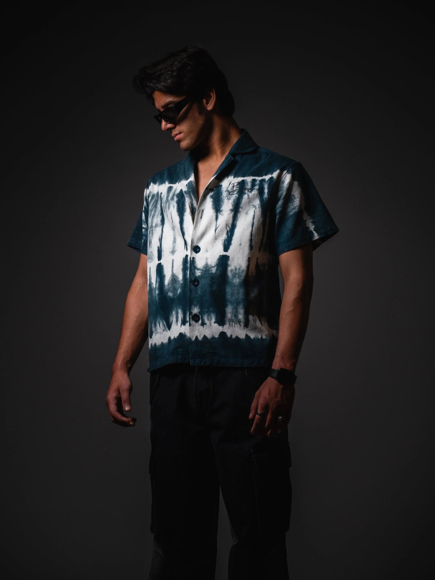 Green Inkwave Casual Shirt Boozee