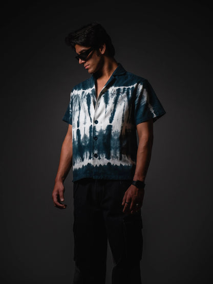 Green Inkwave Casual Shirt Boozee