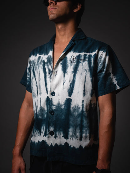 Green Inkwave Casual Shirt