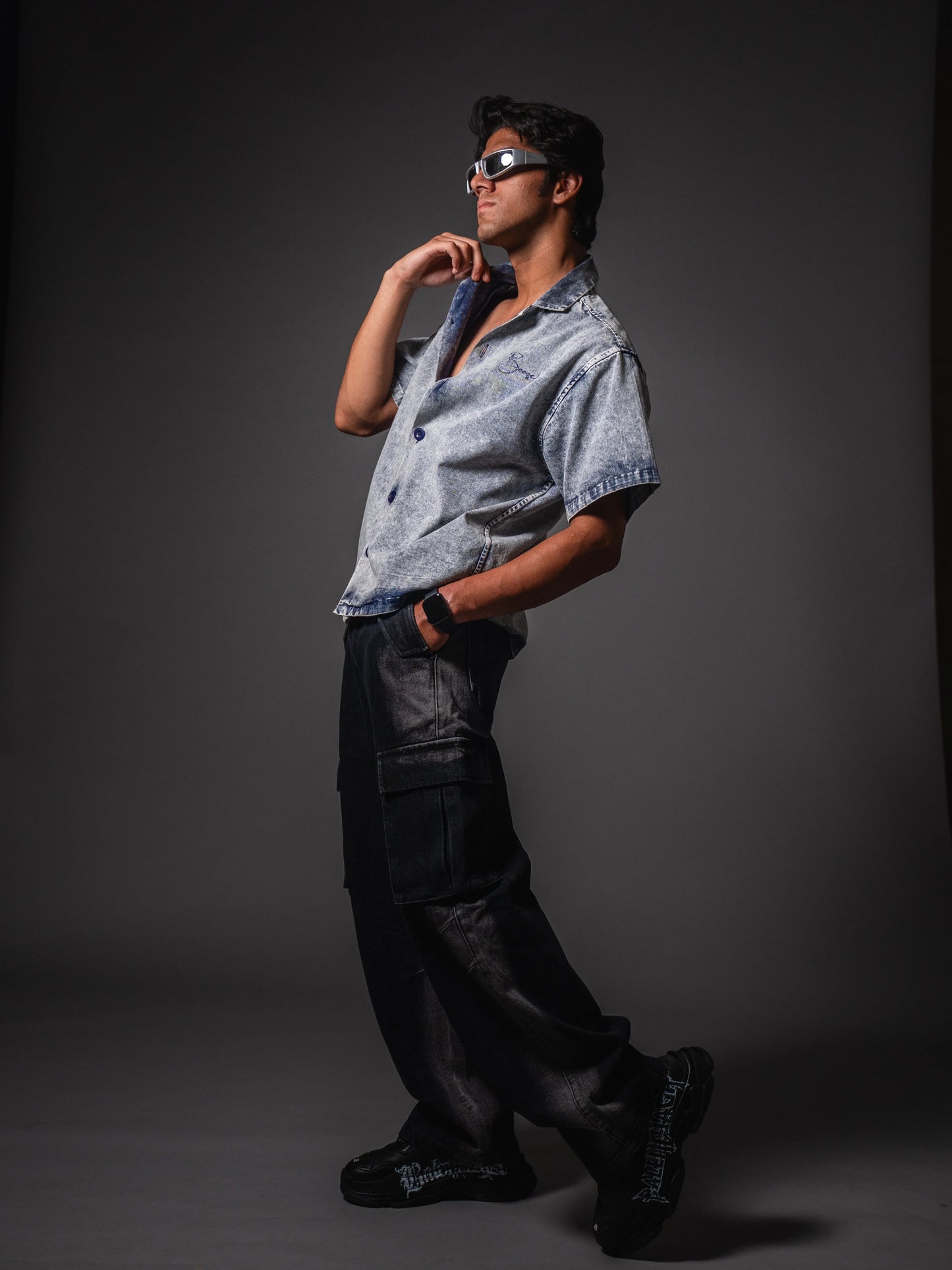 Blue Frost Fade Relaxed Fit Shirt
