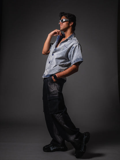 Blue Frost Fade Relaxed Fit Shirt