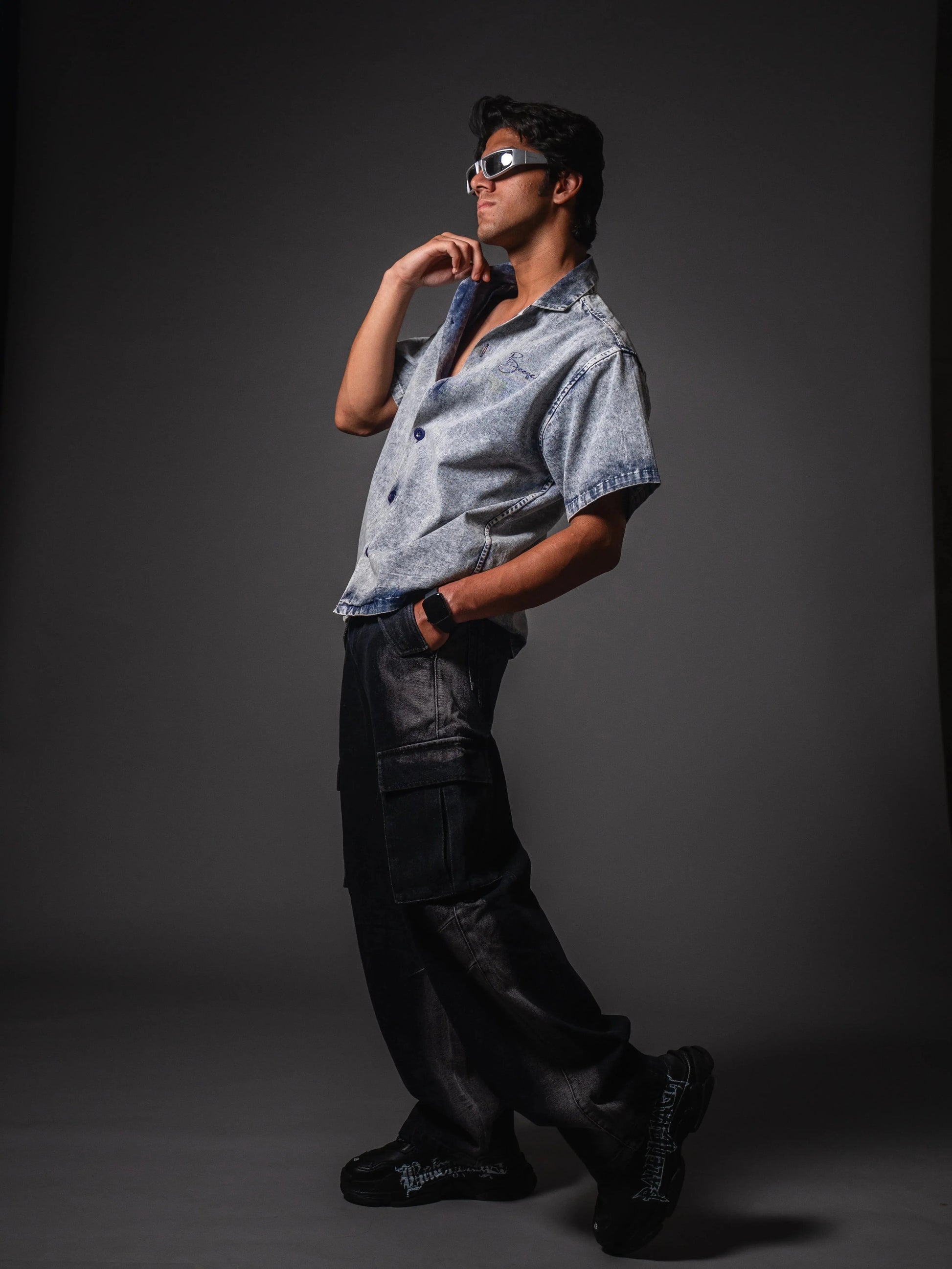 Blue Frost Fade Relaxed Fit Shirt Boozee