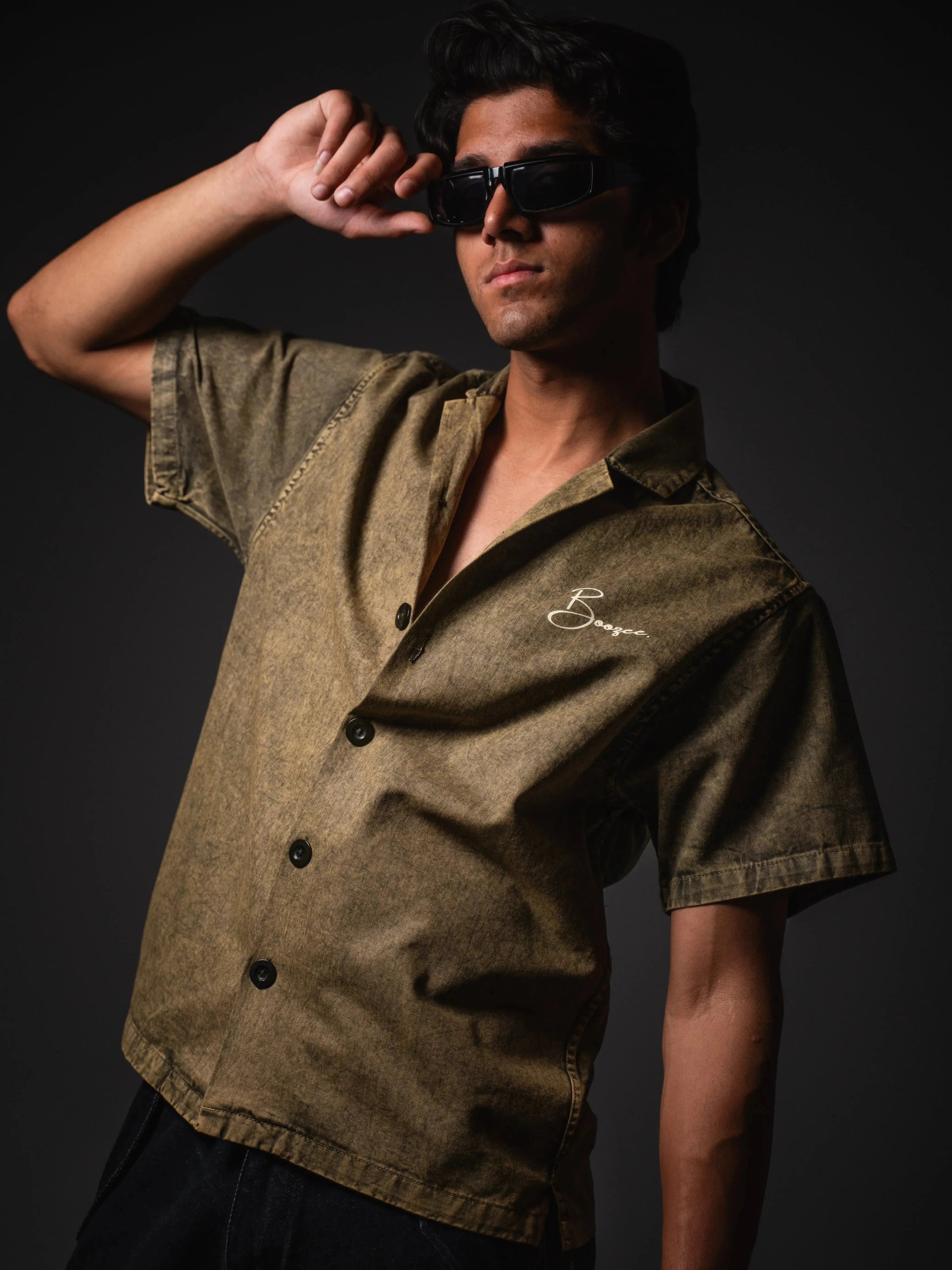 Brown Dust Theory Relaxed Fit Shirt Boozee