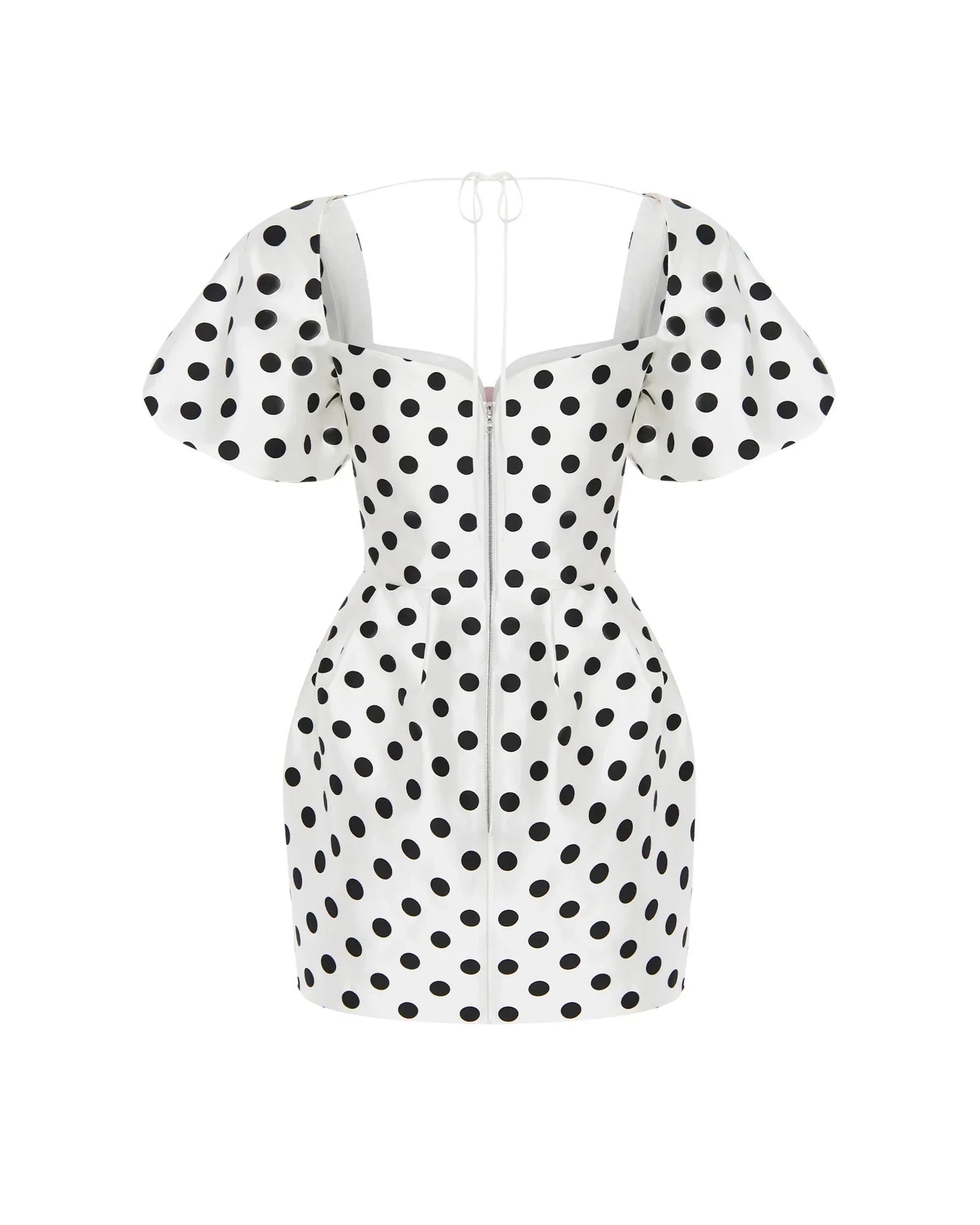Rose Detail Polka Dot Mini Dress