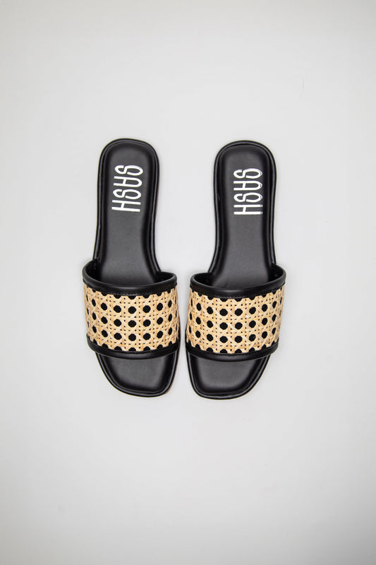 Woven Whisper - Black Sash
