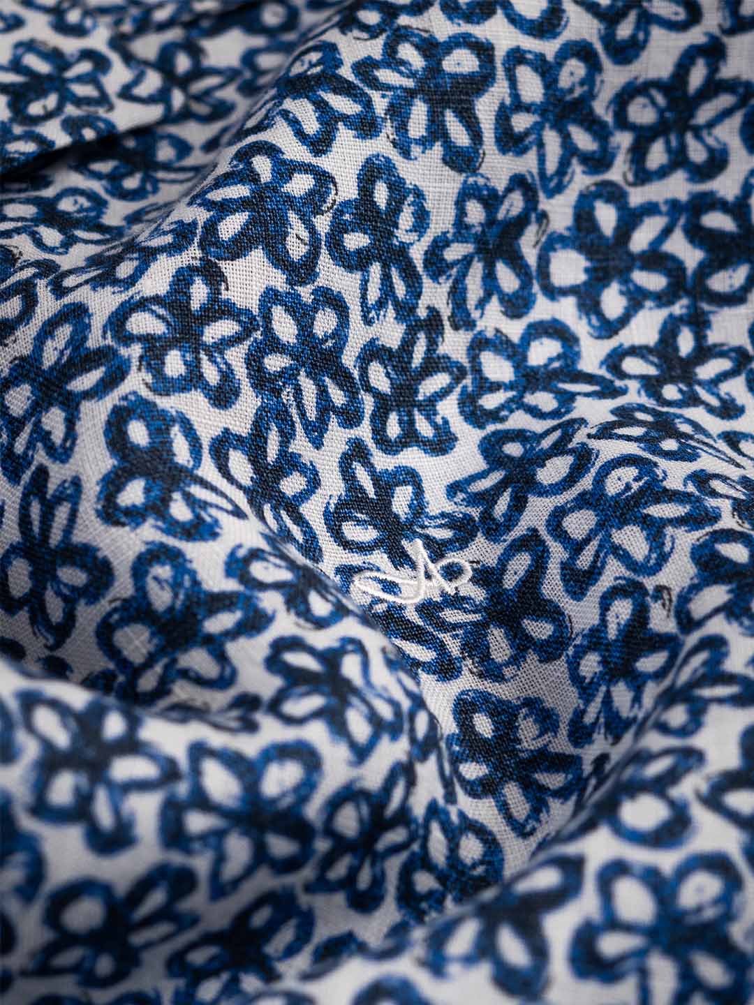 Navy Blue Regular Fit Printed Casual Shirt for Men (ALUAR)