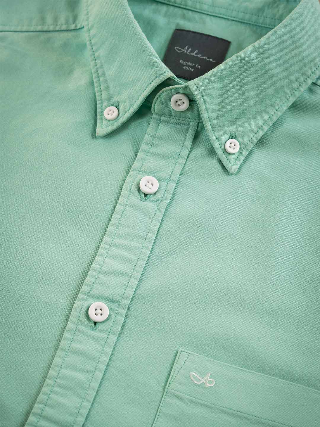Green Regular Fit Solid Casual Shirt for Men (ADRON)
