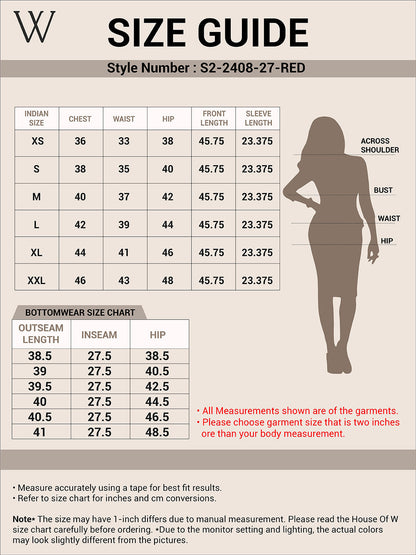 Barara Women’s Red Polka Dot Kurta Set