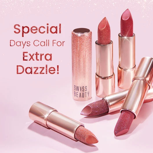 SWISS BEAUTY More Than Glitter Lipstick - 06 TWINKLE COPPER