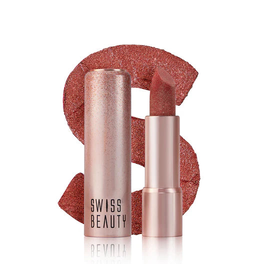 SWISS BEAUTY More Than Glitter Lipstick - 06 TWINKLE COPPER