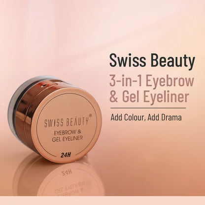 SWISS BEAUTY 2 in 1 EYEBROW & GEL EYELINER - SB 925