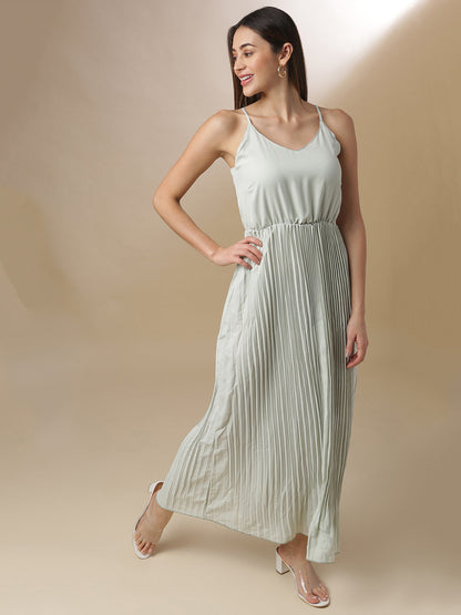 Pleated Midi Dress
