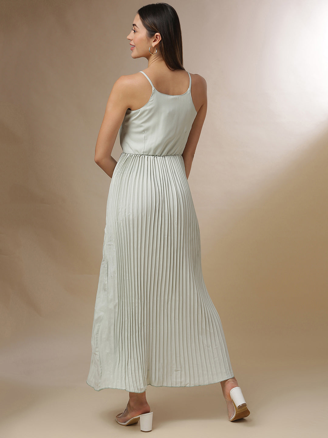 Pleated Midi Dress