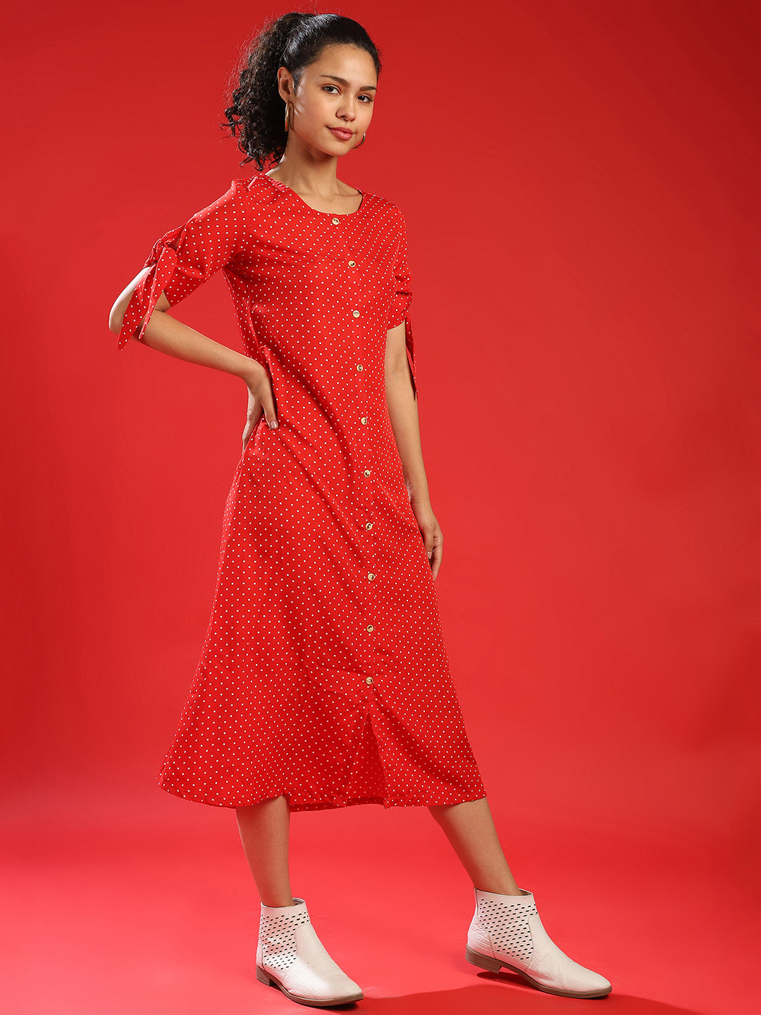 Polka Dot Maxi Dress