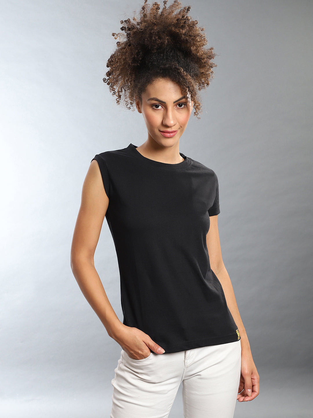 Black Round Neck T-Shirt