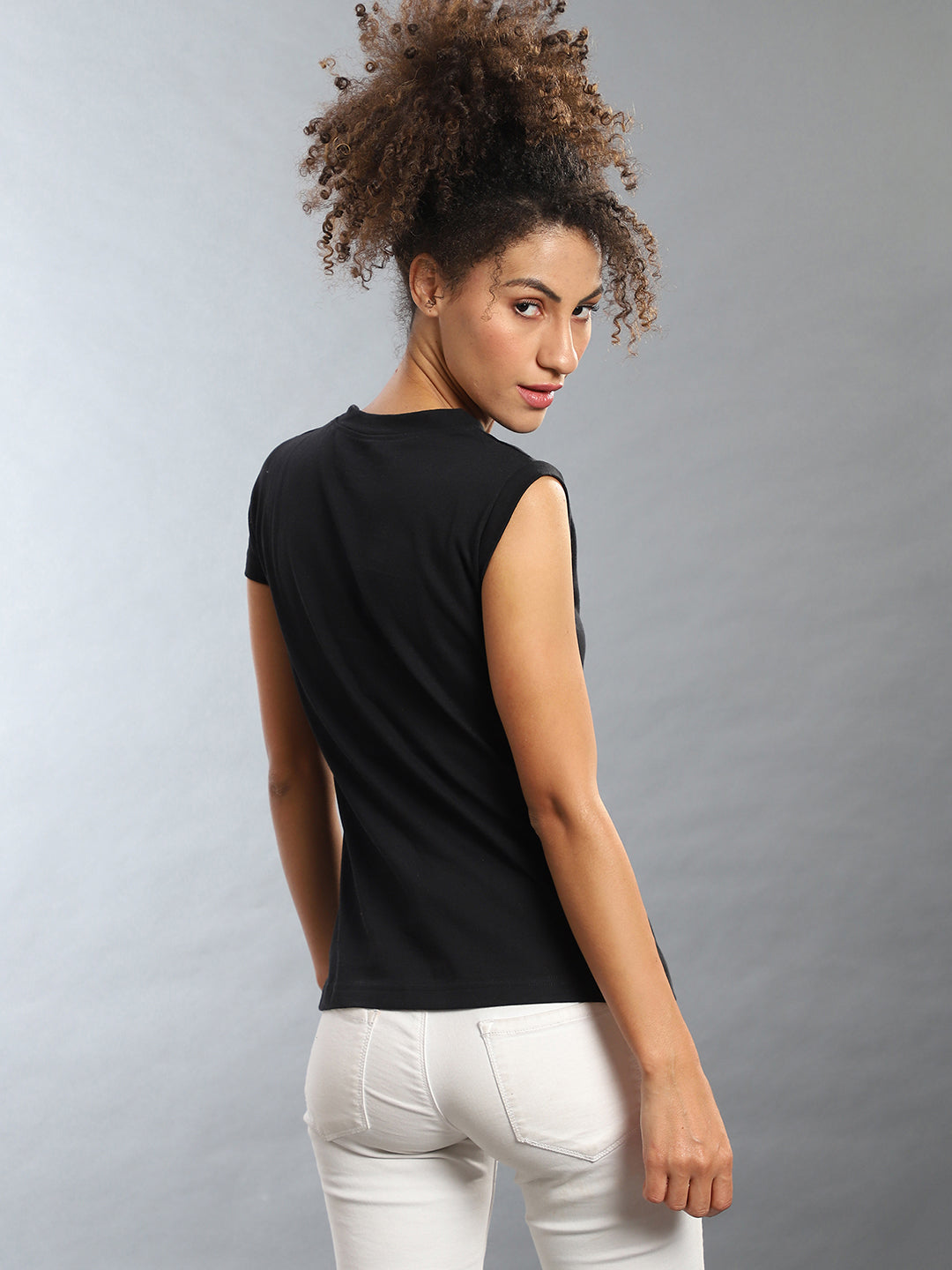 Black Round Neck T-Shirt