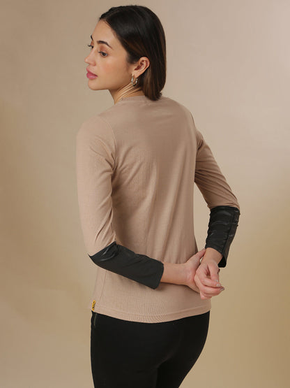 Contrast Sleeve Top