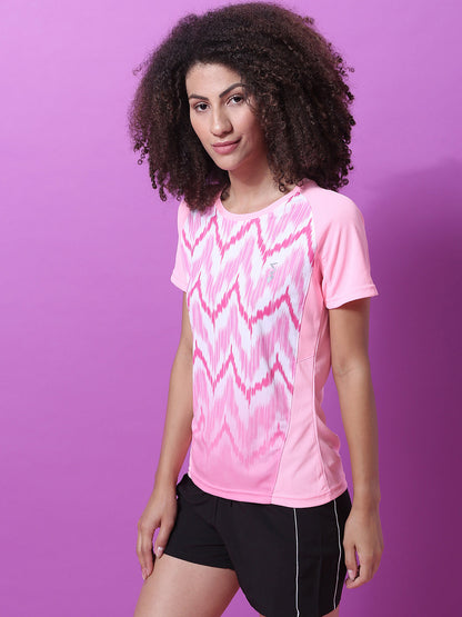 Ikkat Raglan Activewear T-Shirt