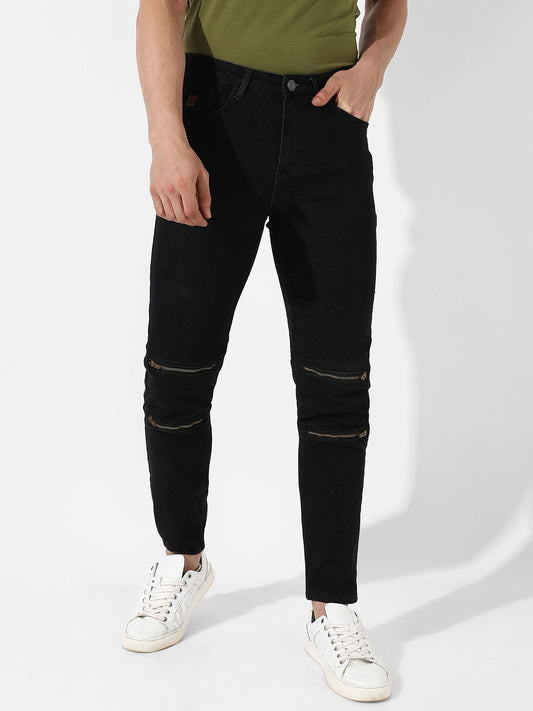 Zip Detail Denim Jeans