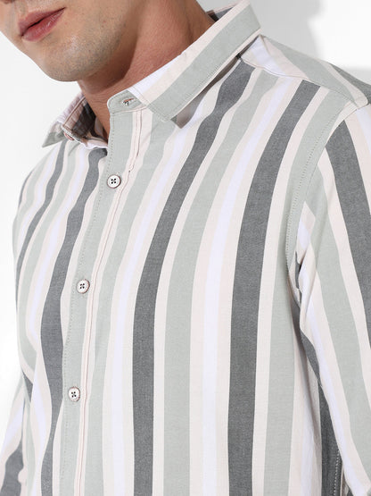 Multitrack Striped Button Up Shirt