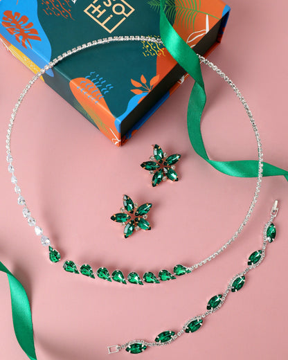 COMBO OF NECKLACE EARRINGS & BRACELET