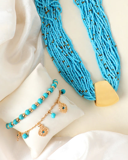 CHOKER NECKLACE & MULTIPURPOSE BRACELET COMBO