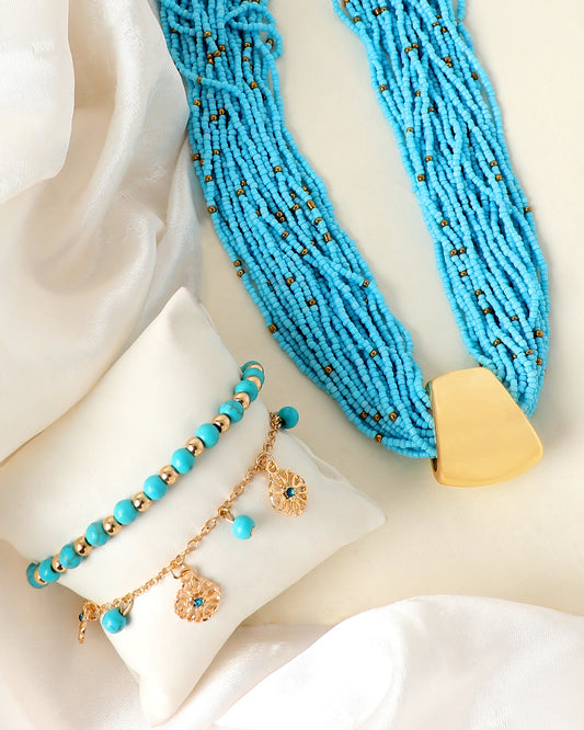CHOKER NECKLACE & MULTIPURPOSE BRACELET COMBO