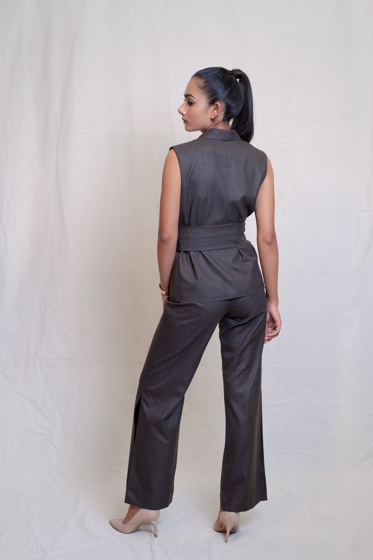 Brown Power Suit